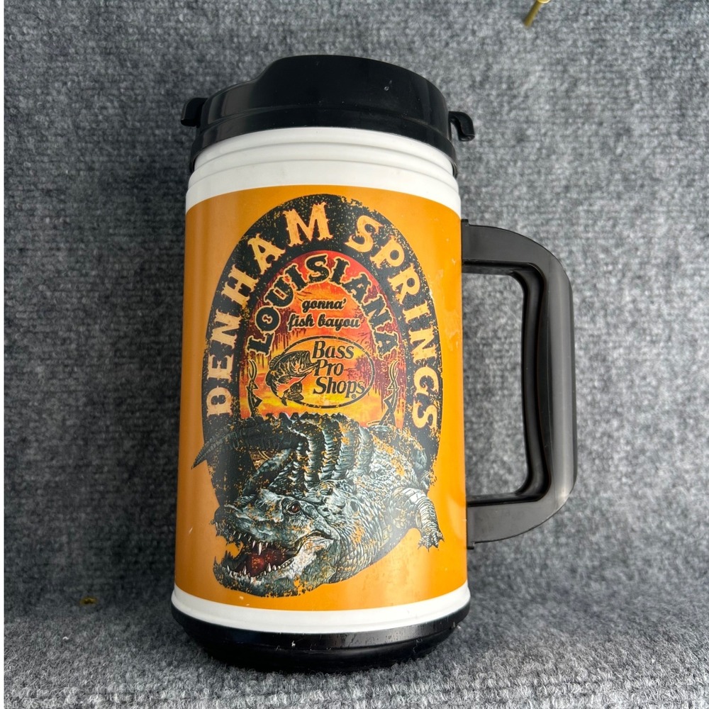 Bass Pro Shops Denham Springs Louisiana Alligator Travel Mug Insulated Cup
